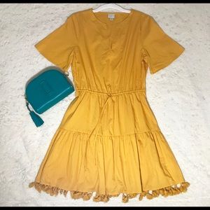 NWOT V-Neck Dress w/ Fringe Detail Size S